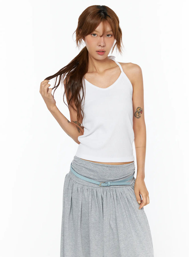 basic-ribbed-halter-top-cu518 / White