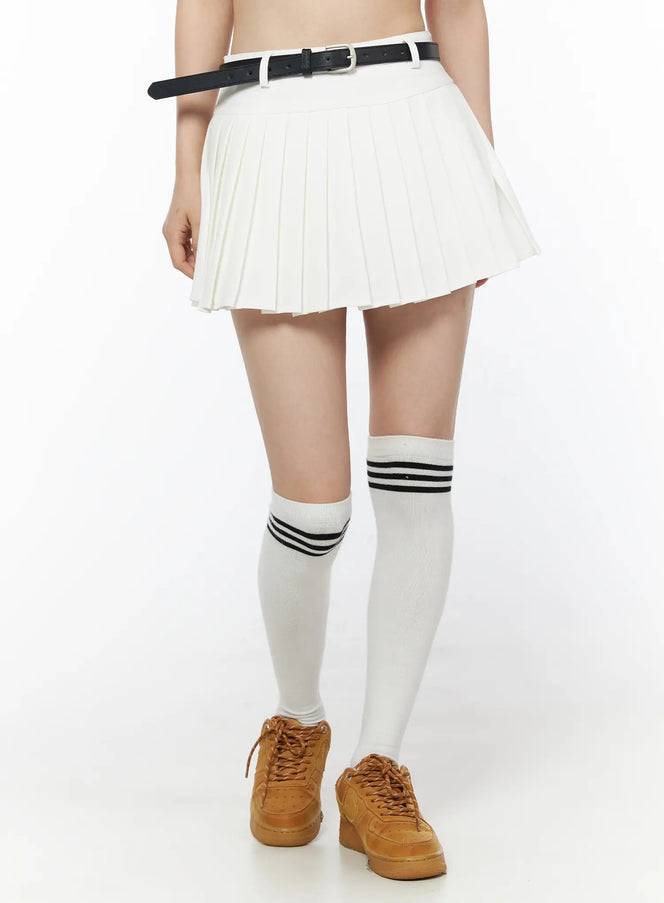 belted-pleated-mini-skirt-cu511