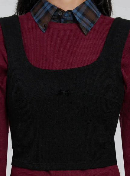 ribbon-detail-layered-sleeveless-top-id504