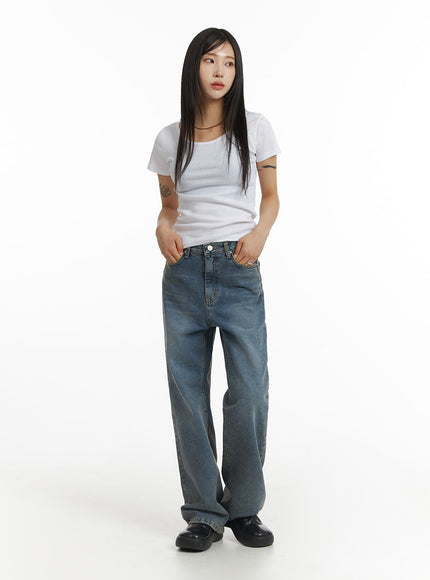 washed-straight-leg-jeans-cf401