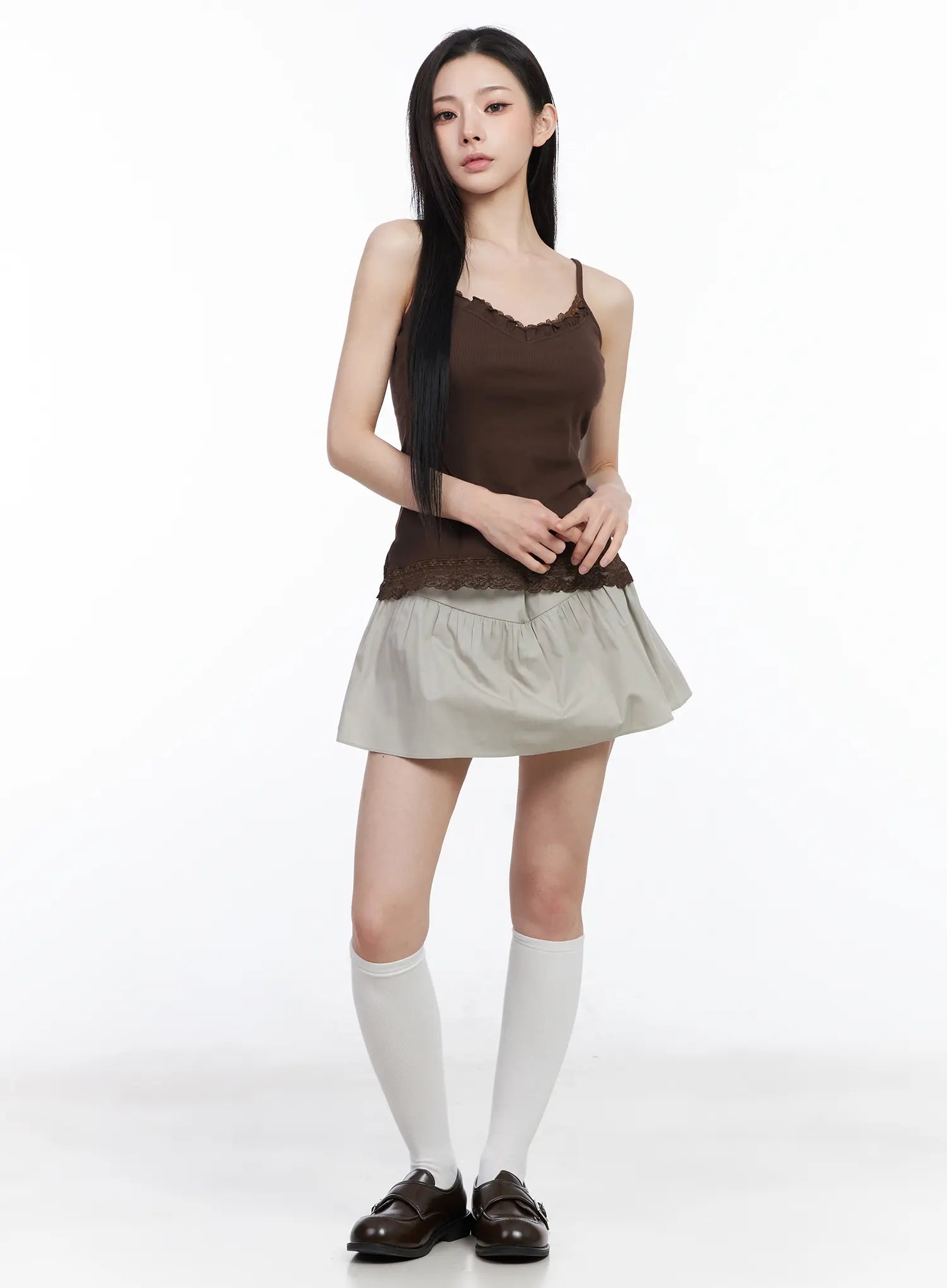 lace-ruffle-trim-v-neck-tank-cm518