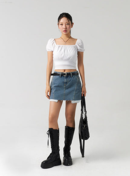 ripped-hem-denim-mini-skirt-cu326