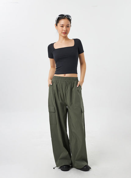 Wide Cargo Track Pants CY308