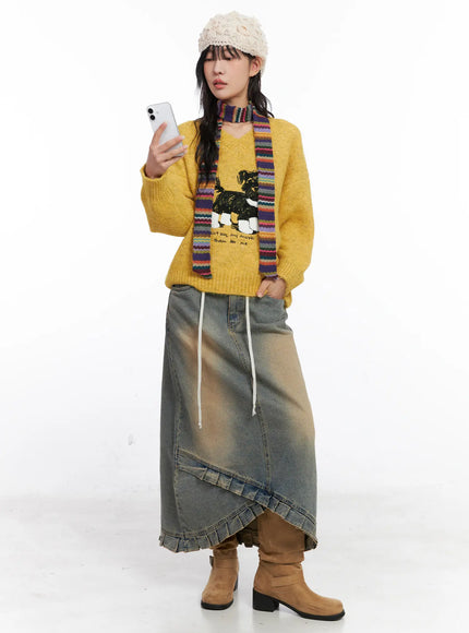 graphic-v-neck-knit-sweater-co507