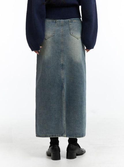 mid-waist-solid-button-washed-denim-maxi-skirt-oj411