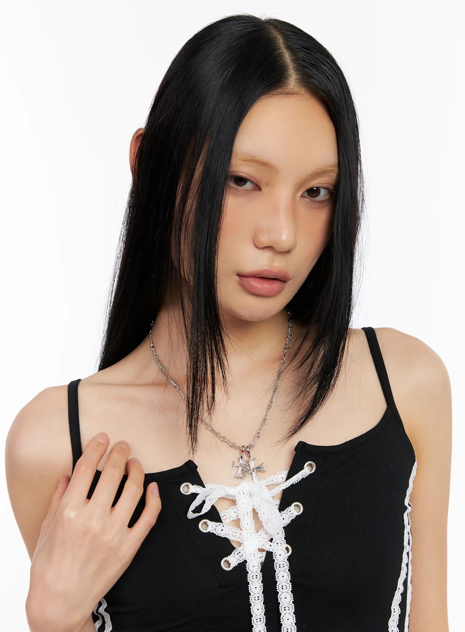 double-cross-chain-necklace-cl530