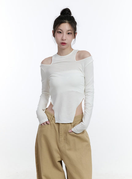 shoulder-cut-out-crop-top-cj521