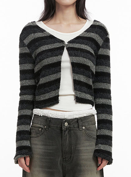 striped-slit-cropped-cardigan-id402