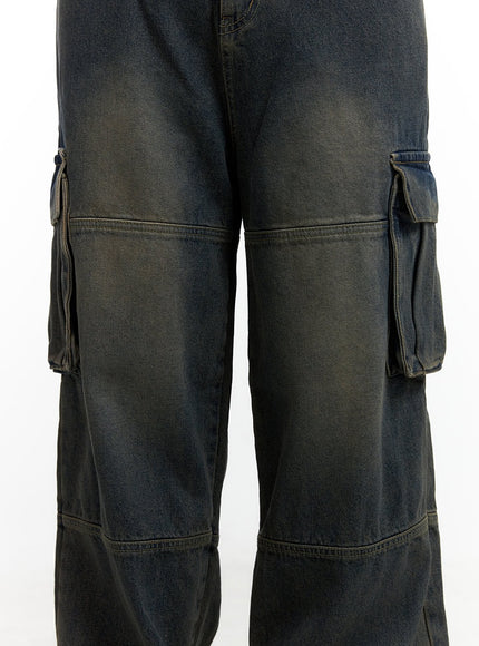 mens-wide-fit-cargo-stitch-denim-jeans-cl429