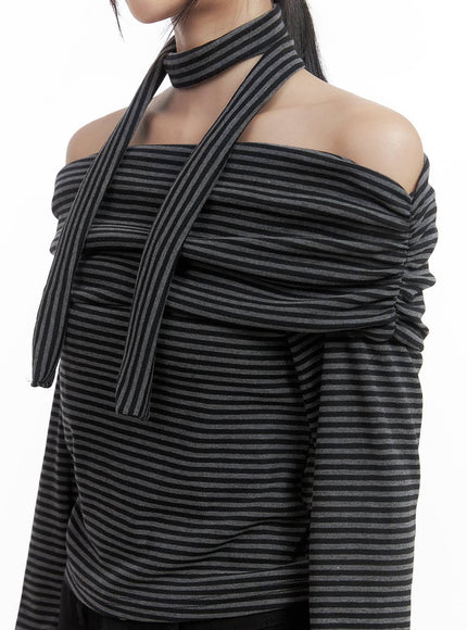 striped-off-shoulder-crop-top-scarf-set-cs430