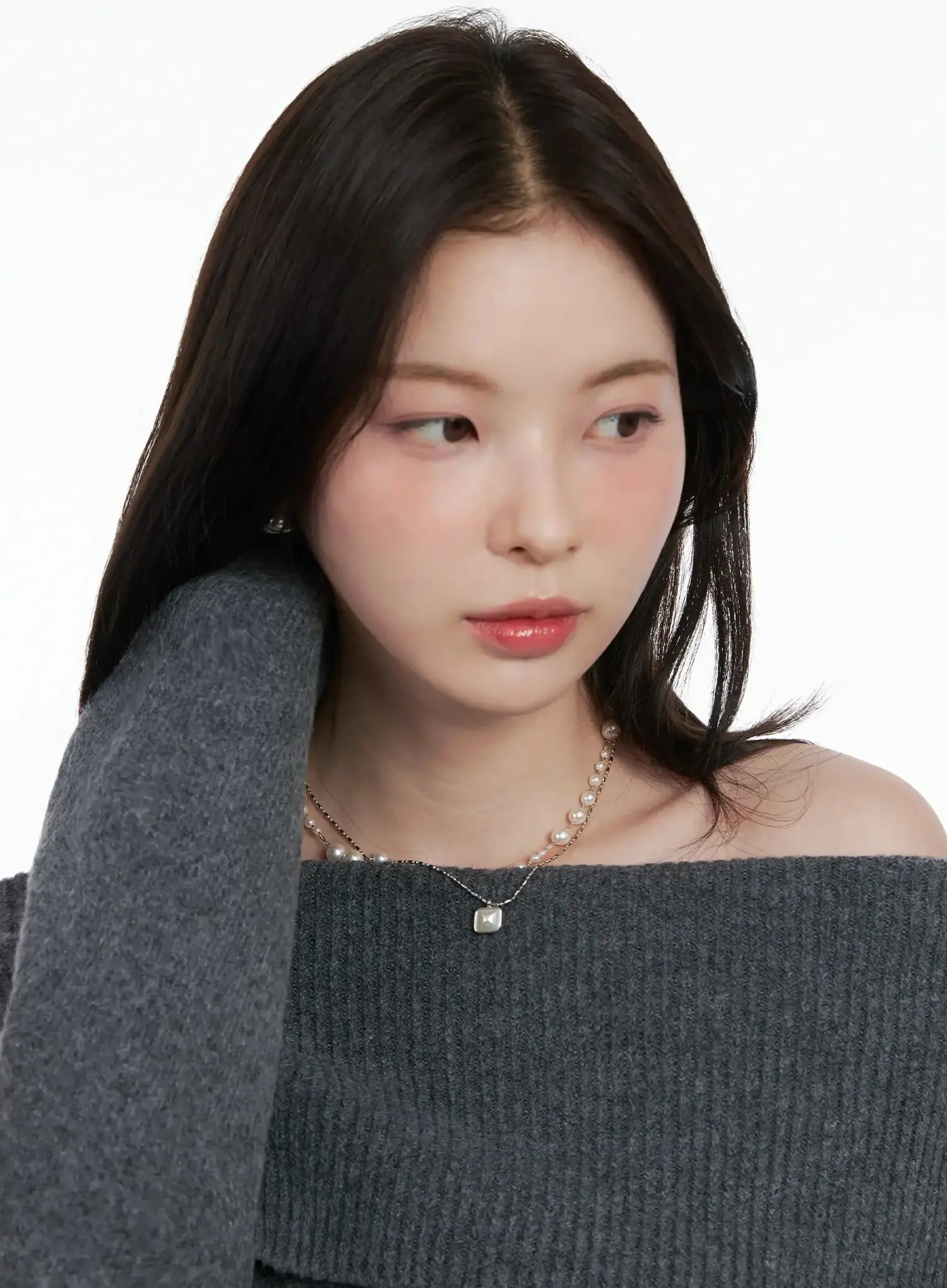 Faux-Pearl Layered Necklace  IN510