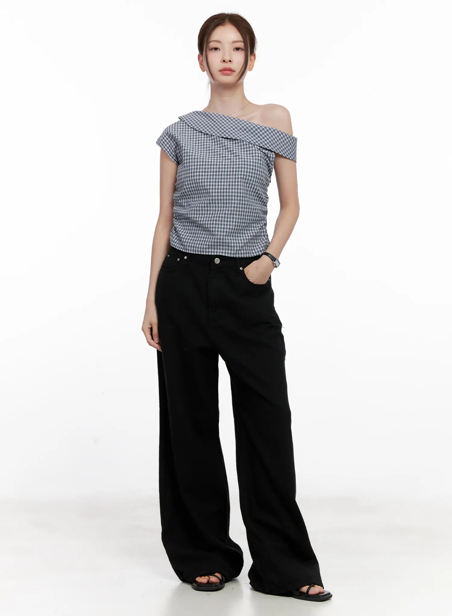 gingham-off-shoulder-crop-top-cl524