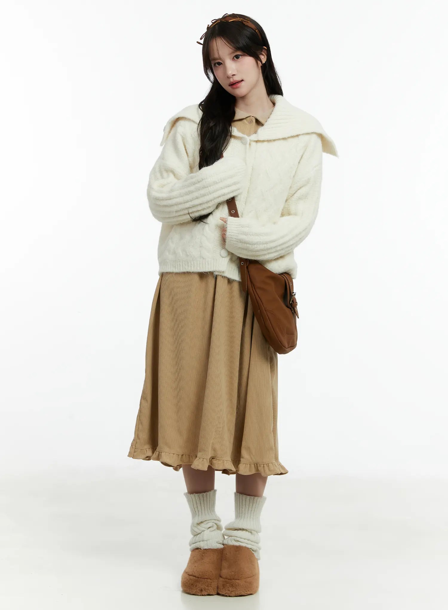 sailor-collar-cable-knit-cardigan-cd523