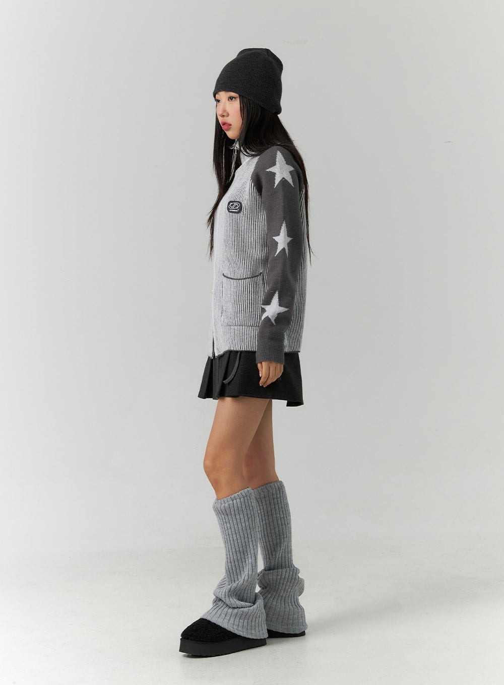 fleece-pleated-mini-skirt-cd304