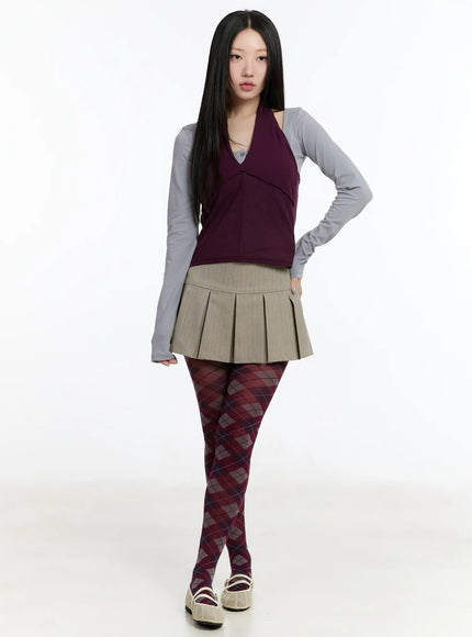 chic-striped-pleated-mini-skirt-cm511