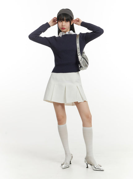 basic-cotton-pleated-mini-skirt-im406