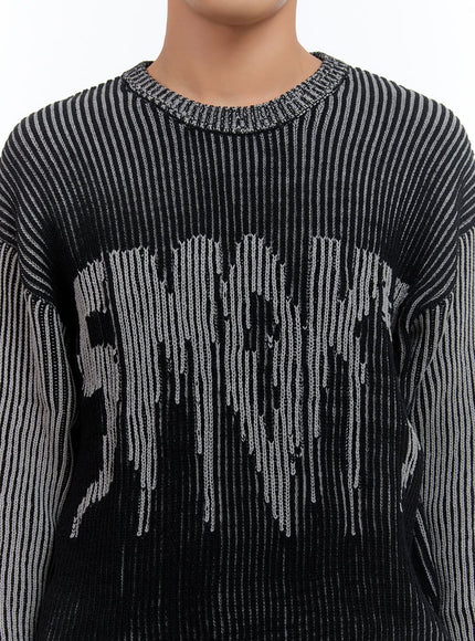 mens-graphic-two-tone-striped-sweater-is413