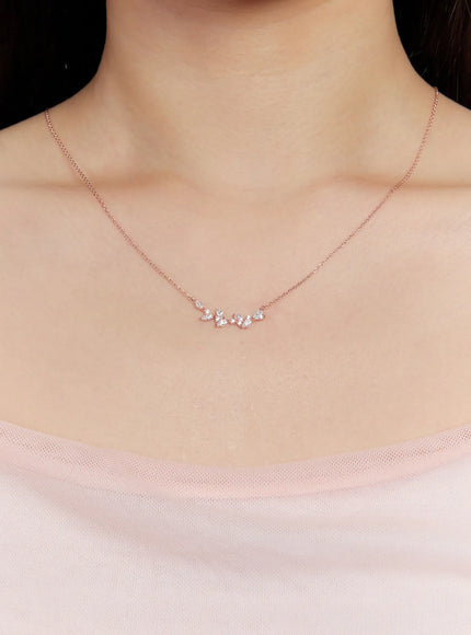 acc-stalk-line-necklace-kc1008 / Rose gold