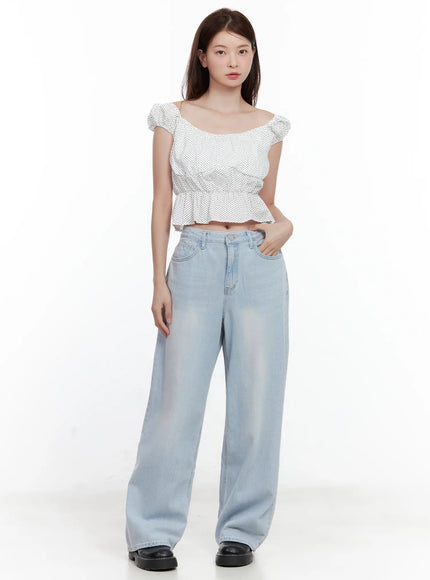 Polka Dot Sleeveless Blouse IU526