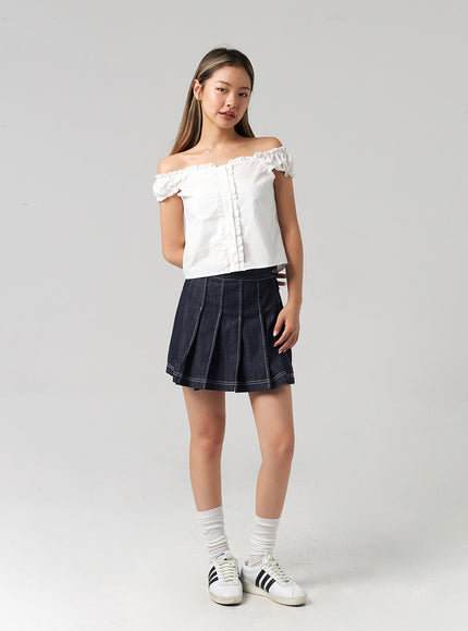 wrapped-pleated-mini-skirt-cl306