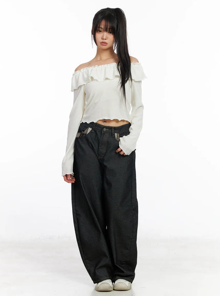 nora-plaid-accent-wide-leg-jeans-cf506-1