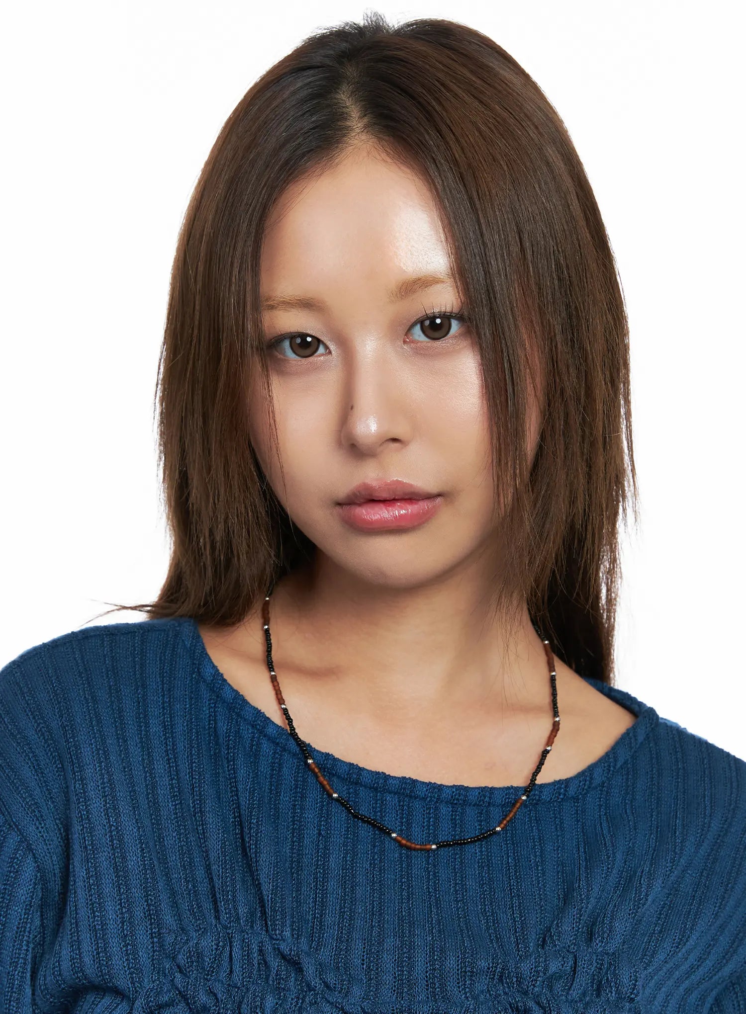 brown-beaded-choker-necklace-co513