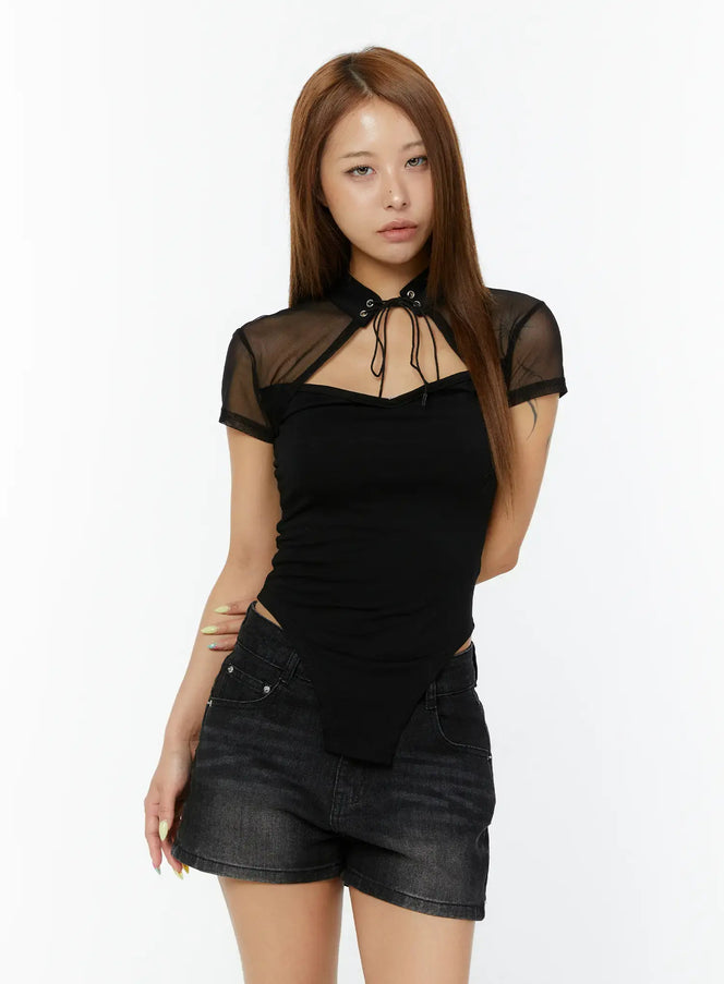 sheer-strap-short-sleeve-bodysuit-cy520