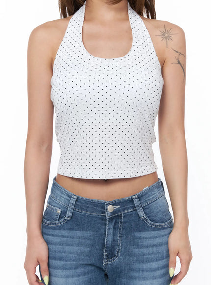 polka-dot-halter-sleeveless-top-cu501