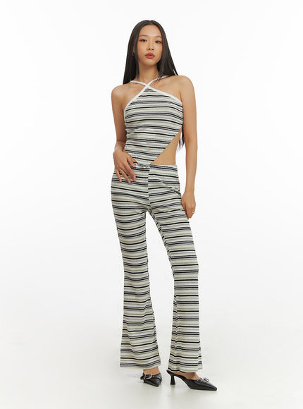 cotton-stripe-bootcut-pants-iy422