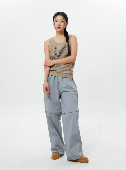 Color Wide Track Pants IY312