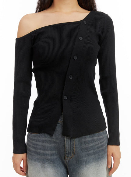 one-shoulder-buttoned-slim-cardigan-is402