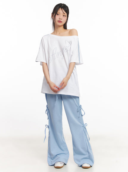 angel-stud-one-shoulder-stripe-t-shirt-iy502