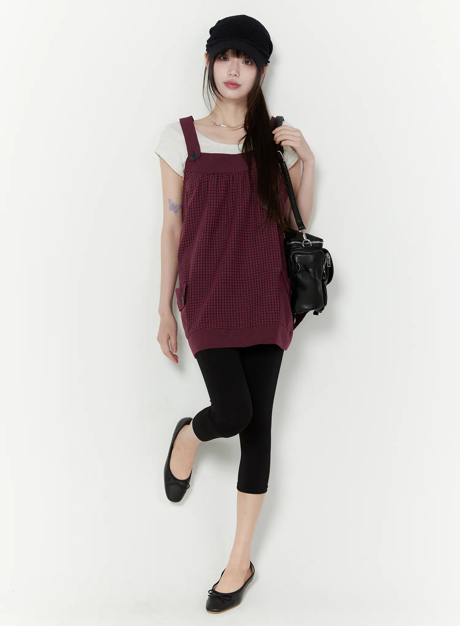 button-accent-plaid-mini-dress-cu508