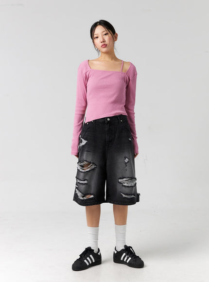 ripped-bermuda-pants-unisex-cg303