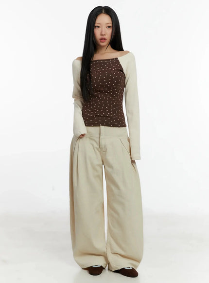 pin-tuck-high-waist-wide-leg-trousers-id526