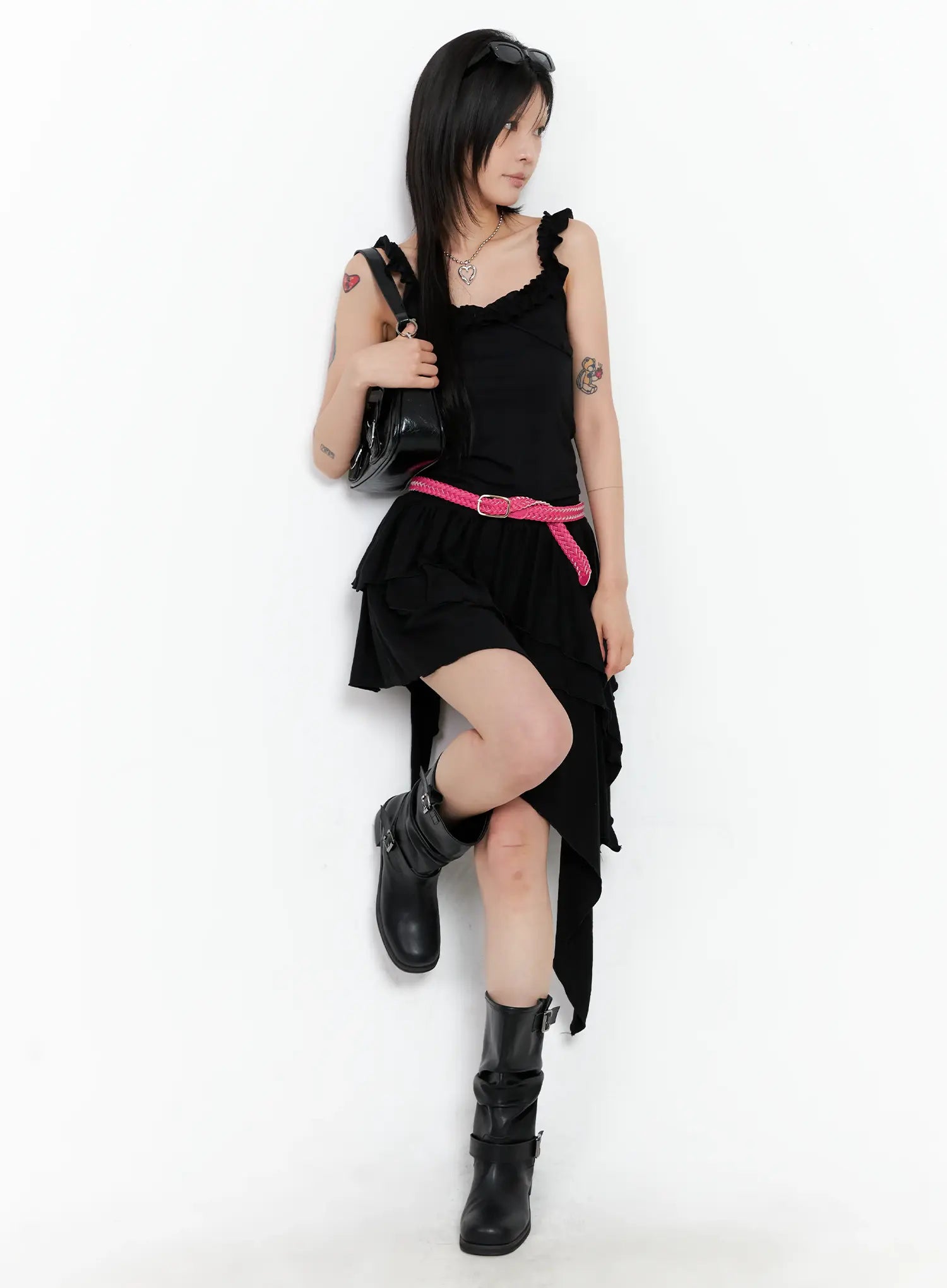 asymmetric-ruffle-dress-cl528