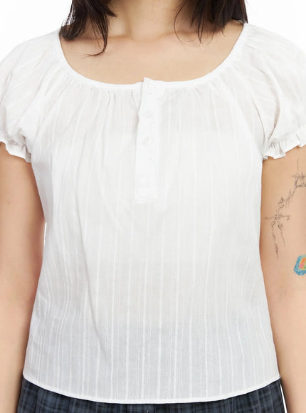 scoop-neck-button-placket-blouse-ia523