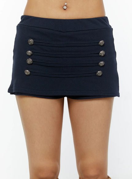 military-button-mini-skort-cy521