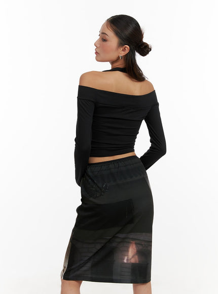 shirred-halter-bolero-long-sleeve-cy402