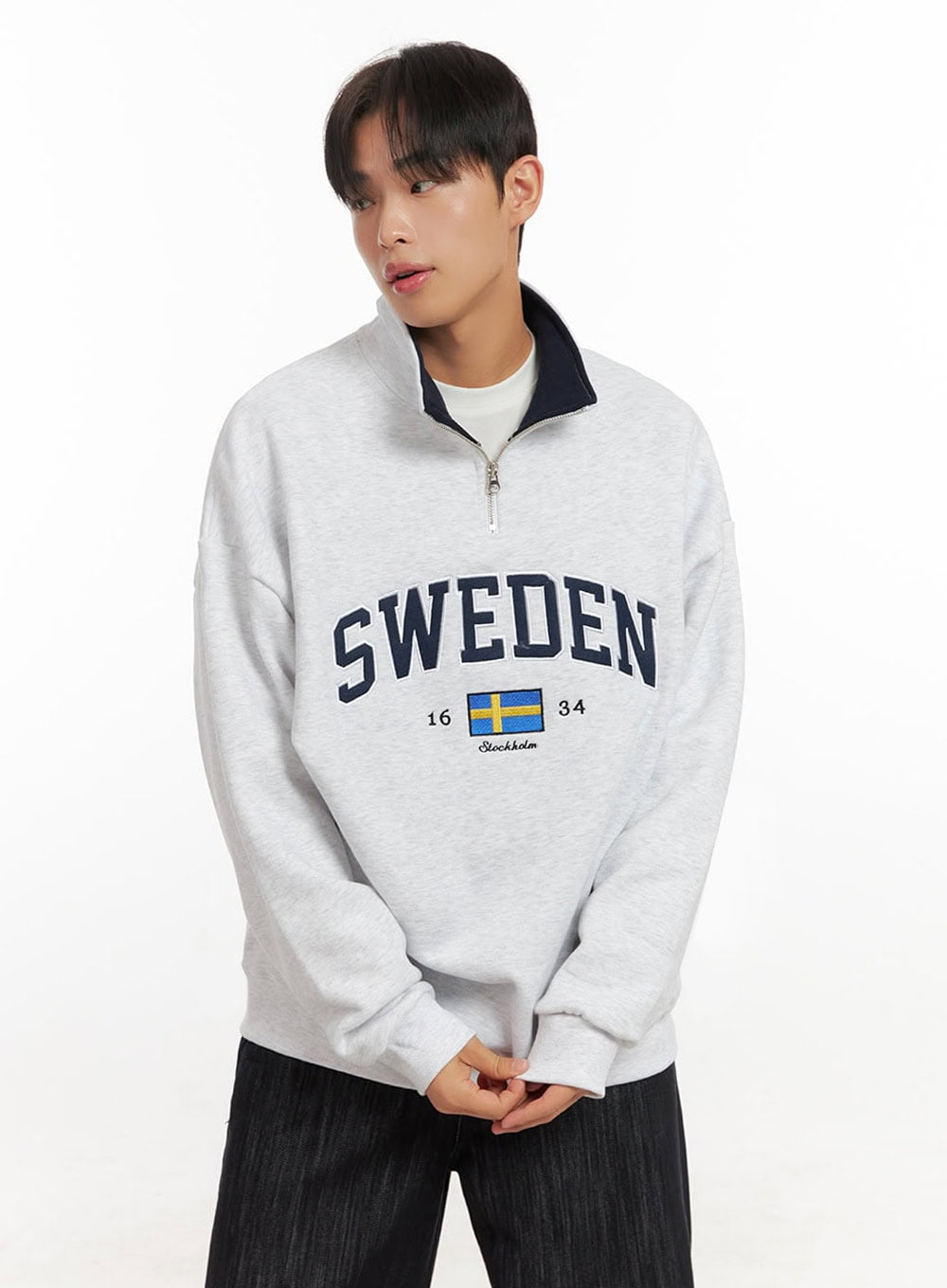 mens-embroidered-half-zip-up-sweatshirt-id406