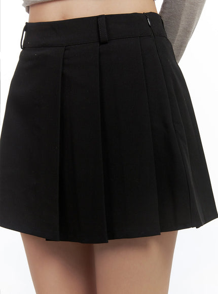 solid-pleated-mini-skirt-cs404