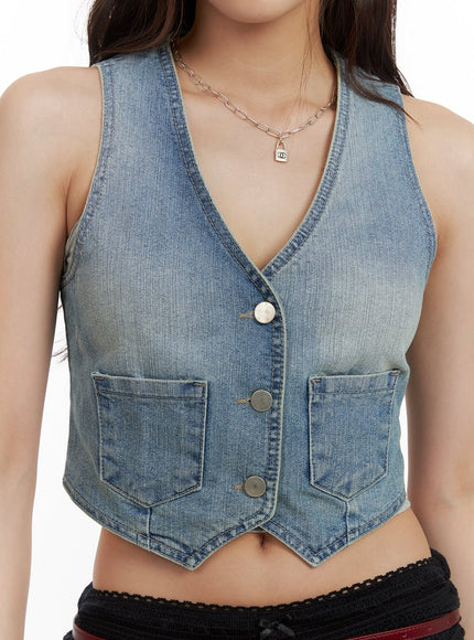 denim-v-neck-cropped-vest-cy416