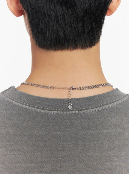 mens-double-layer-cross-necklace-il504