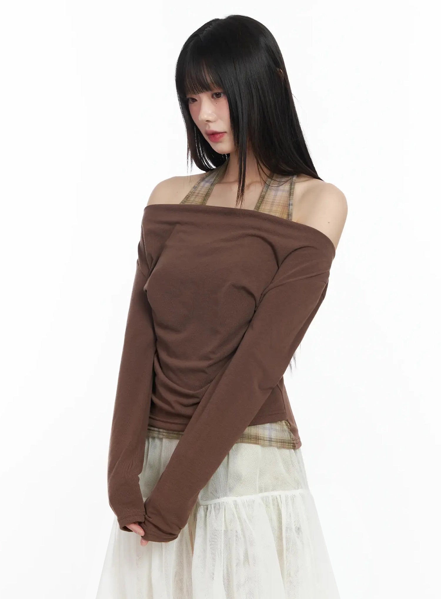 plaid-layered-off-shoulder-top-im523