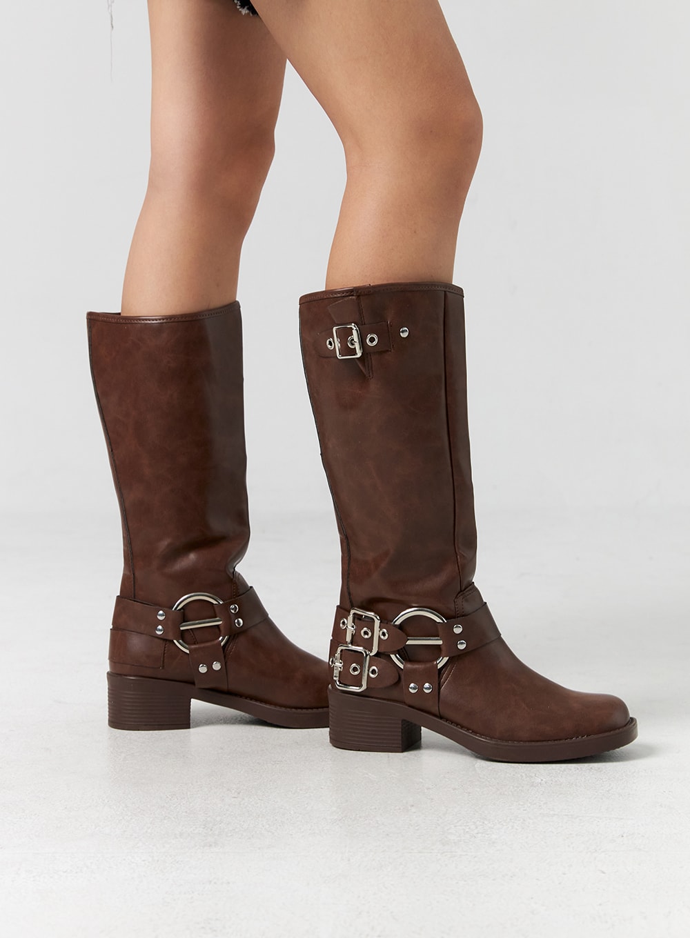 Buckle Knee High Boots CG302