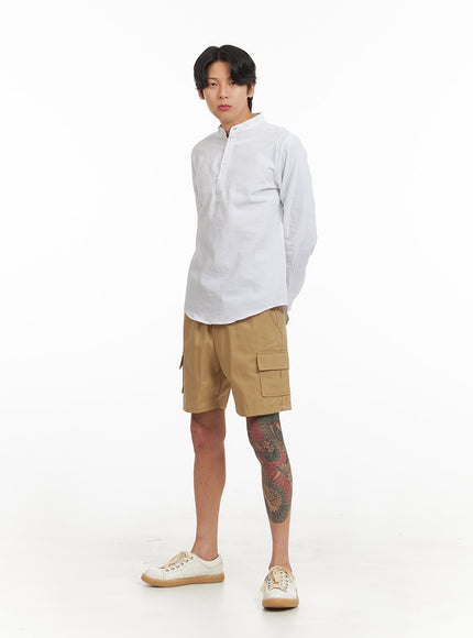 mens-cargo-pocket-shorts-beige-iy424