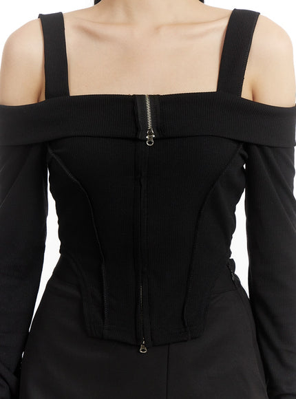 solid-zipper-detail-off-shoulder-long-sleeve-im406