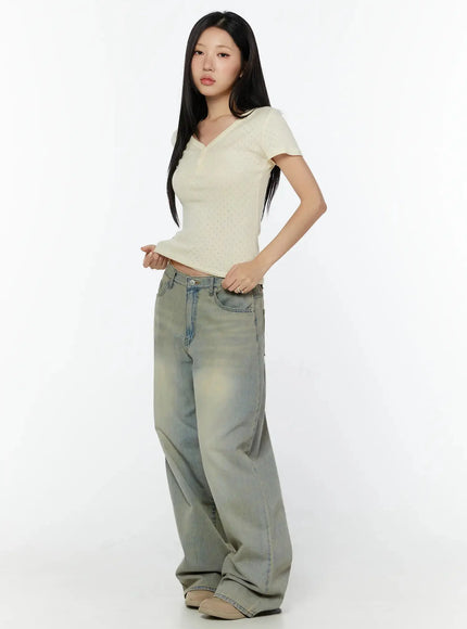 Naia Washed Baggy Jeans IU524
