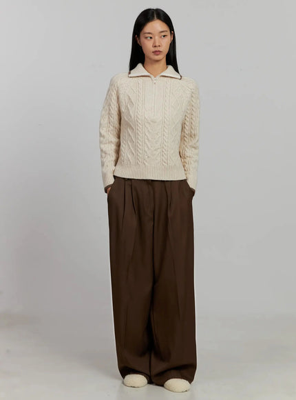 brown-pleated-slacks-ij505