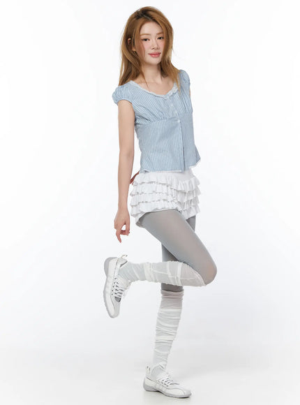 striped-lace-detail-blouse-cy508